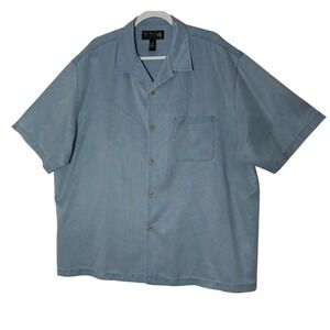 Nat Nast 100% Silk Shirt Men's XL Luxury Originals Casual Resort Short Sleeve